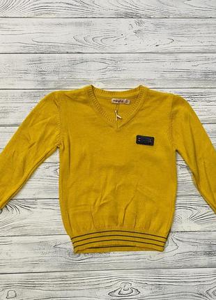 Детский желтый тонкий свитер (джемпер) для мальчика