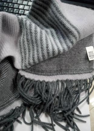 Овечья шерсть и ангора! теплый шарф 170 на 22 marks & spencer3 фото