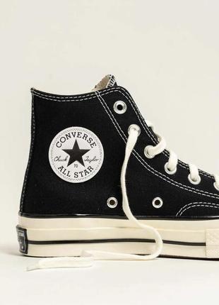 Культова модель converse chuck taylor 70 all star hi black smart textile.2 фото