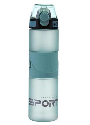 Пляшка спортивна для води dibe пластикова 500 мл м'ятний металік1 фото