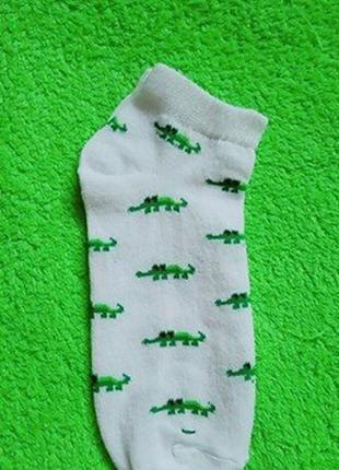 Шкарпетки з приколами крокодил білі1 фото