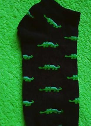 Носки с приколами крокодильчики чёрные1 фото