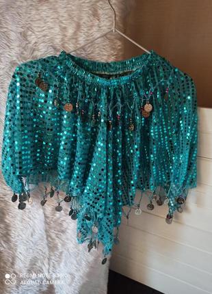 Юбка с монетами для восточных танцев 7-10 лет