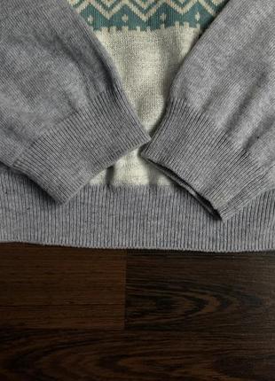 Вязаный свитер с мишкой6 фото