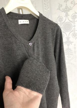 Базовий сірий светр micha{ данія} кофта/кардиган на гудзиках віскоза.6 фото