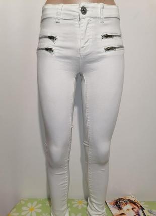 Женские белые джинсы, скини (№26)