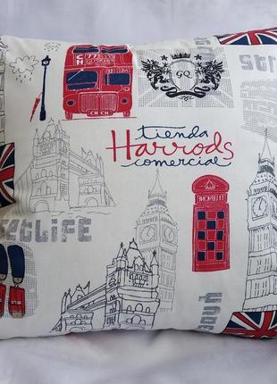 Наволочка 35*35  с принтом лондон