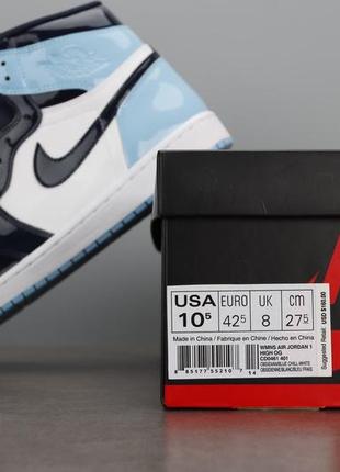 Jordan 1 high “unc patent” w3 фото