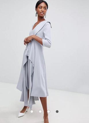 Платье миди с драпировкой asos