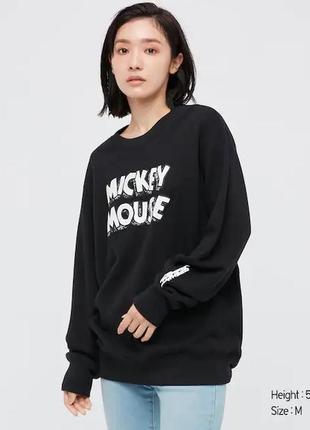 Монохромна толстовка мікі disney uniqlo1 фото