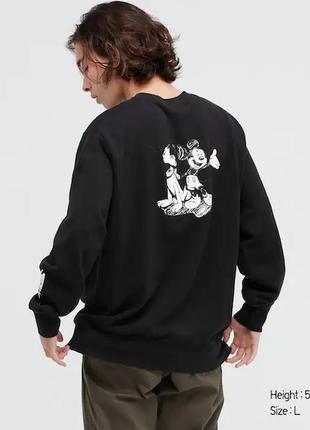 Монохромная толстовка микки disney uniqlo5 фото