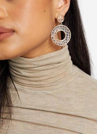 *recyclable* прозорі сережки asos біжутерія з золотистим краєм