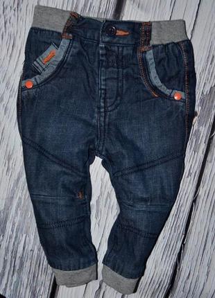 9 - 12 місяців фірмові джинси для моднявок узкачи утеплені х/б підкладкою