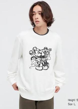 Монохромная толстовка микки disney uniqlo8 фото