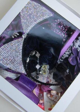 Набор аксессуаров для волос в фиолетовом цвете3 фото