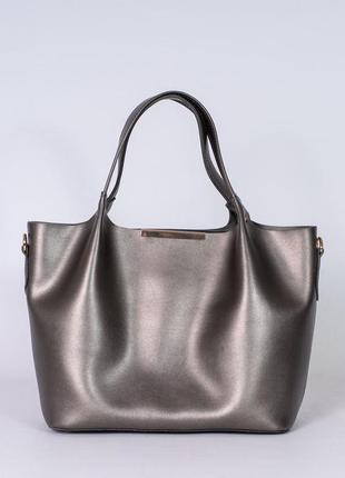 Серебристая женская сумка удобная, срібляста сумка жіноча
