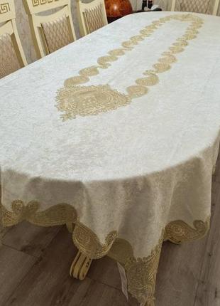 Розпродаж!!оксамитова скатертину 160*220 см 160*300см