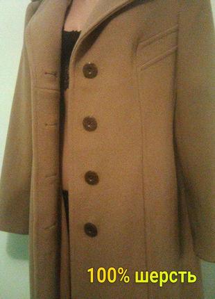 Шерстяное пальто, р.l-xl, длинное фабричное классическое