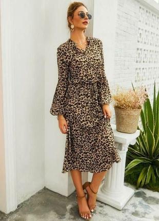 Платье леопардовый принт
