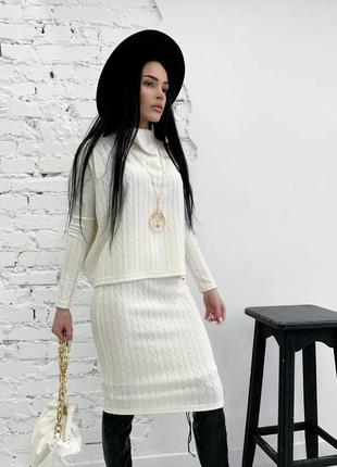 Костюм вязка ❤️❤️ юбка и реглан