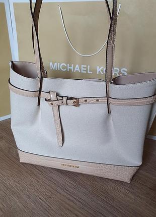 Сумка michael kors emilia buff large 2