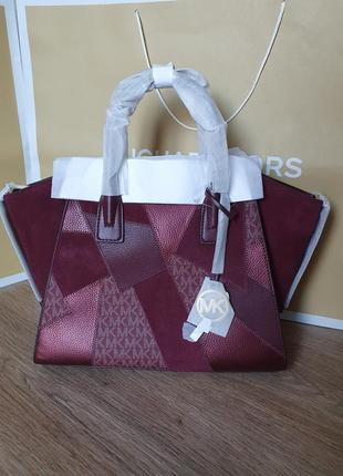 Сумка michael kors з серії avril merlot multi large