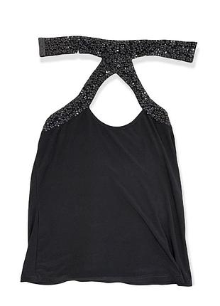 Майка-чокер со стразами