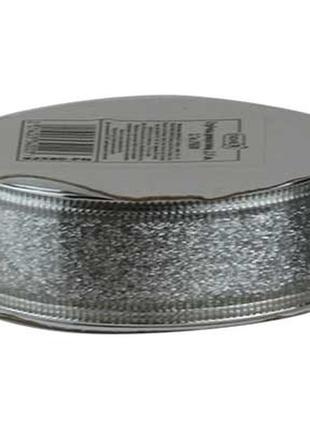 Новогодние украшения лента 2.5см*2,7м silver only