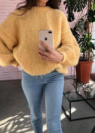 Базовий светр оверсайз з вовни альпака 6