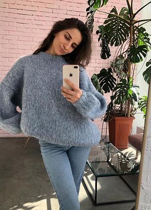 Базовий светр оверсайз з вовни альпака 3