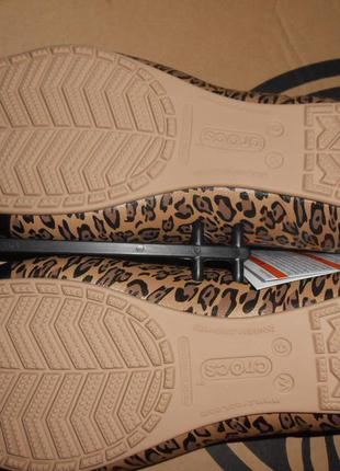 Балетки crocs leopard р. w6-23см. нові. оригінал5 фото