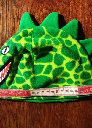 Детская шапочка и перчатки с динозавром5 фото
