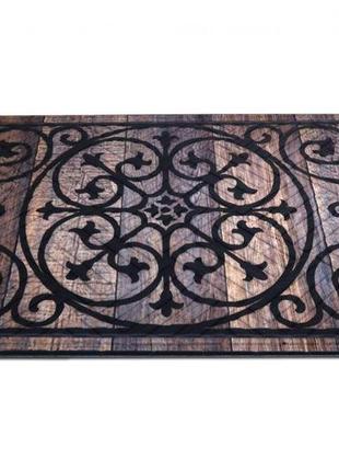 Придверні килимок текстильний на гумовій основі artimat "кований декор" 45x75 см2 фото