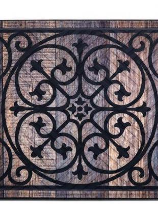Коврик придверный текстильный на резиновой основе artimat "кованный декор" 45x75 см1 фото