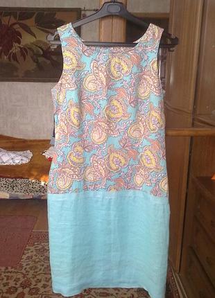 100%лен, платье maddison, италия