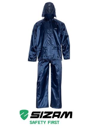 Костюм від дощу багаторазовий з покриттям pvc sizam plymouth 2xl синій 30252
