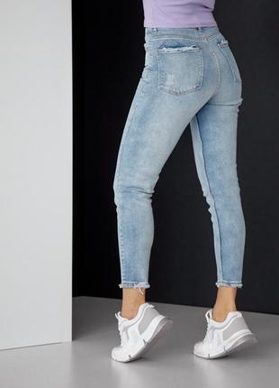 Джинсы мом высокая посадка женские бойфренды прямые слоуч