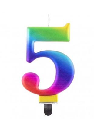 Свічка цифра 5 galaxy 11521