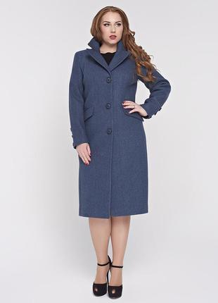 Женское пальто длинное, классическое рр 50-58