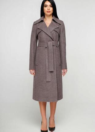 Женское пальто классика с поясом   рр 50 и 52