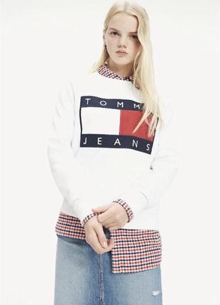 Худи свитшот толстовка белая zara tommy hilfiger2 фото