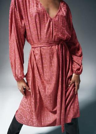 Платье миди из жакардовой ткани zara  - s, m - большемерит2 фото