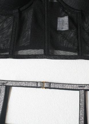 Сексуальный комплект нижнего белья с портупеей и поясом для чулок5 фото