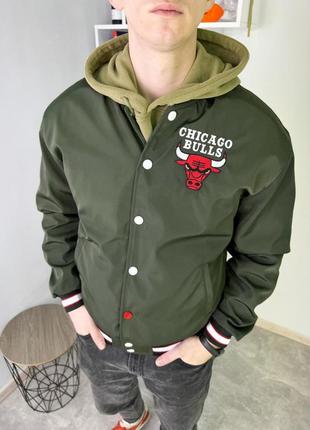 Бомбер chicago bulls, хакі 🤩