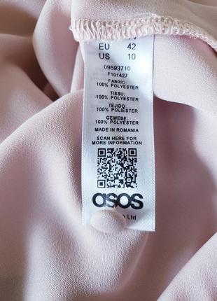 Пудрова текстурована блуза asos 14uk5 фото