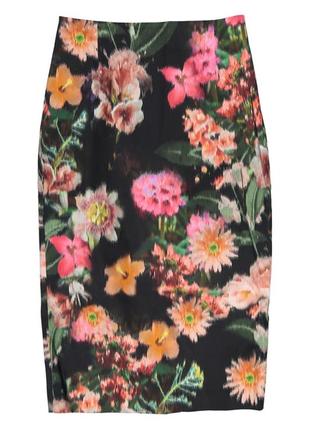 Фирменная юбка миди цветочный принт от mohito1 фото