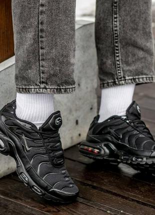 Кросівки чоловічі найк nike air max tn+ all black5 фото