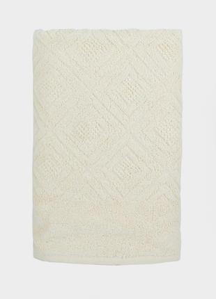 Полотенце махровое berlin, bulgaria tex,  одноцветное,  жаккардовое,  кремовое, размер 50x90 cс