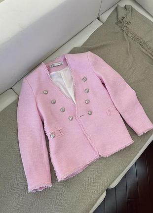 Твидовый пиджак zara