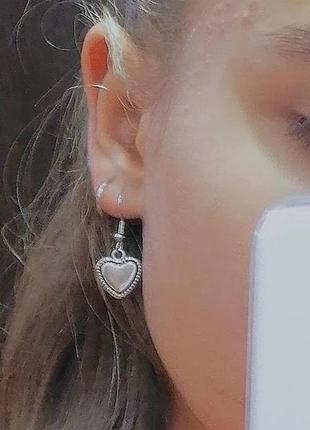 Серьги сердце 4